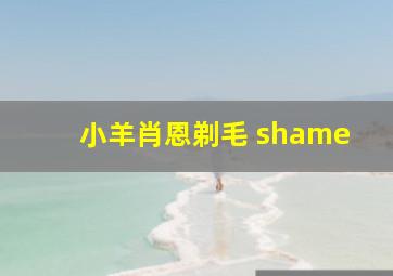 小羊肖恩剃毛 shame